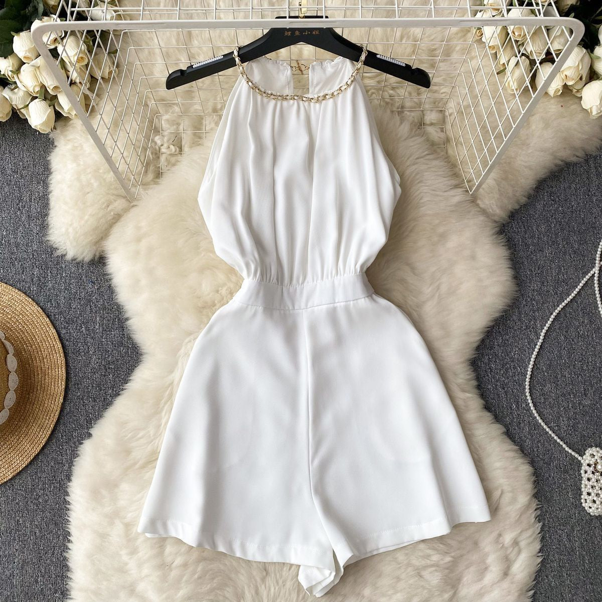 Eva Halter Neckline Romper